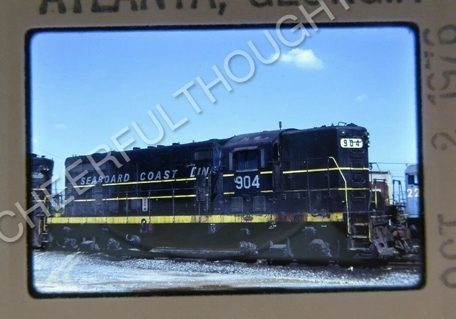 Original '76 Kodachrome Slide SCL Seaboard Coast Line 904 GP7 Atlanta, GA  24Y40