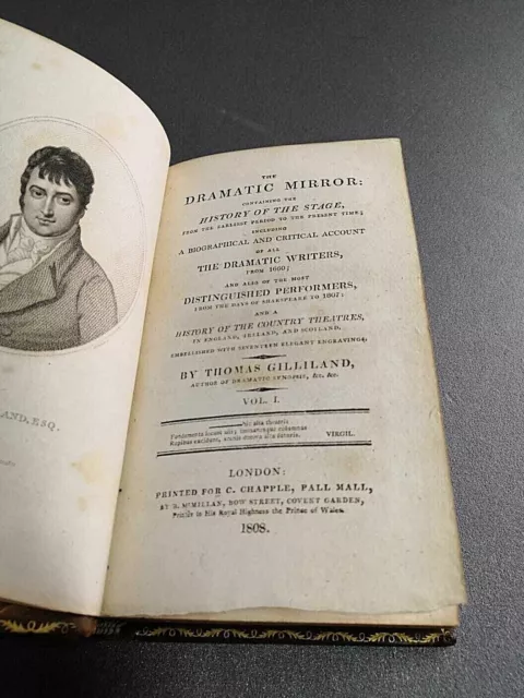 Altes Buch The Dramatic Mirror von Tomas Gilliland, London, 1808 3