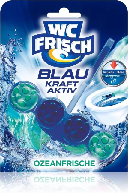 Kraft Aktiv Blauspüler Ozeanfrische (150 g), WC Reiniger mit innovativer Geruchs 3