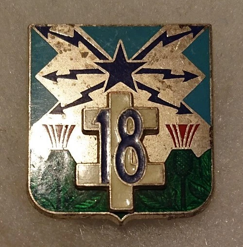INSIGNE MILITAIRE 18 régiment transmissions, 18e RT, Épinal, H 638 ...