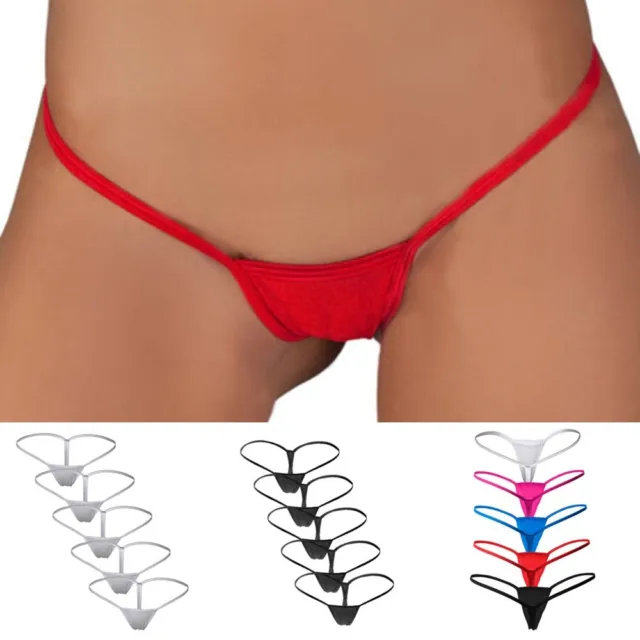 Hot Knickers perize costume da bagno schienale a T confezione da 5 corde a G bia