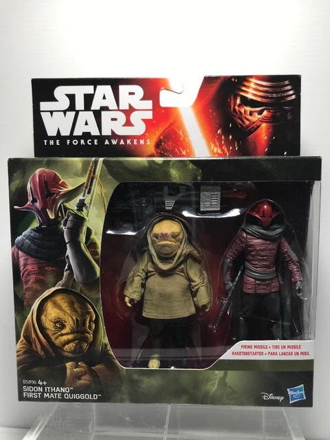 Action Figures Star Wars: Il Risveglio Della Forza - Set 2 Pezzi Sidon Ithano E Primo Mate Quiggold (3.75") - 3