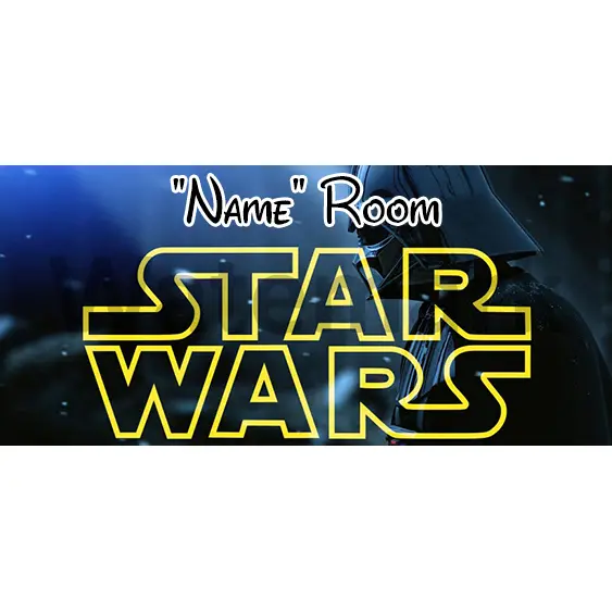 Star Wars Personalised Bedroom Door Sign  - Any Text/Name (5)