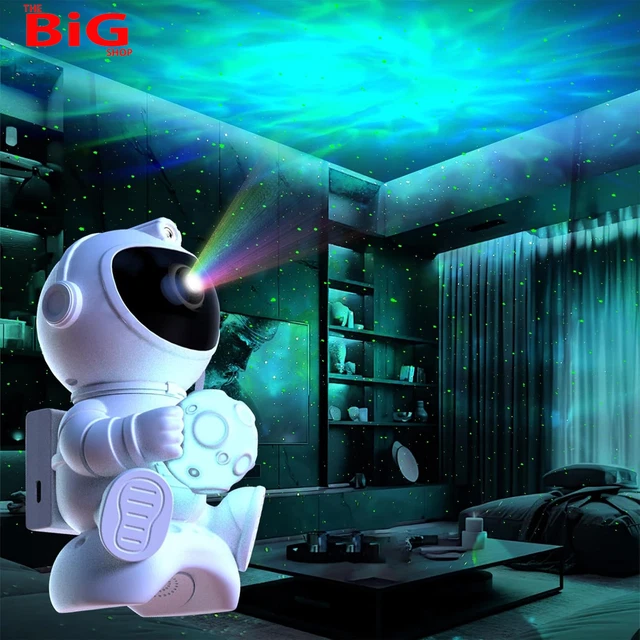 Projector Back Controls ASTRONAUT GALAXY PROJECTOR, 360° Adjustable Star Night Light with ...