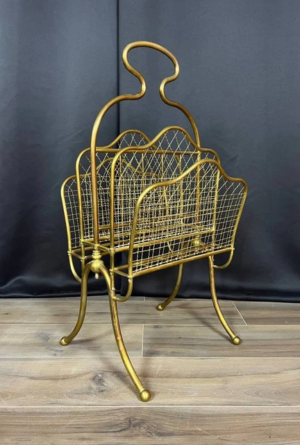 Porte-lettres Art Nouveau En Laiton Doré - Décor Tournesols - Fait Main