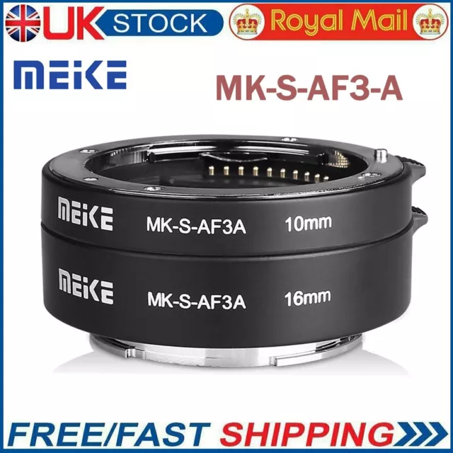 MEIKE MK-S-AF3A Metal AF Macro Extension Tube Adapter Ring for Sony E Mount