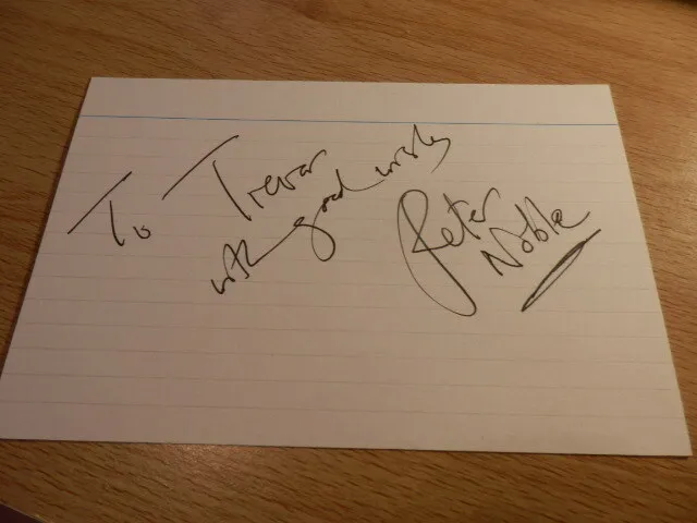 Peter  Noble  -  British Actor -   Autograph