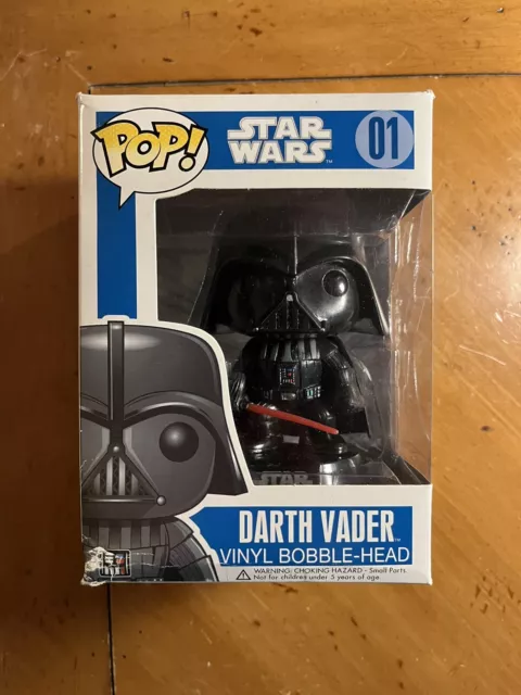 Funko Pop! Star Wars Darth Vader #01 Large Letter Blue Box Vaulted/Retired OG