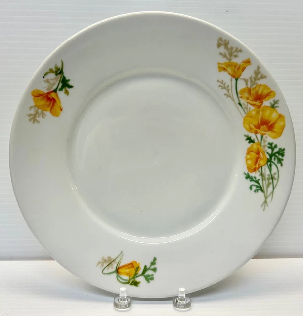 Authentic Bauscher China 1922 Santa Fe Railroad California Poppy Dinner Plate BS