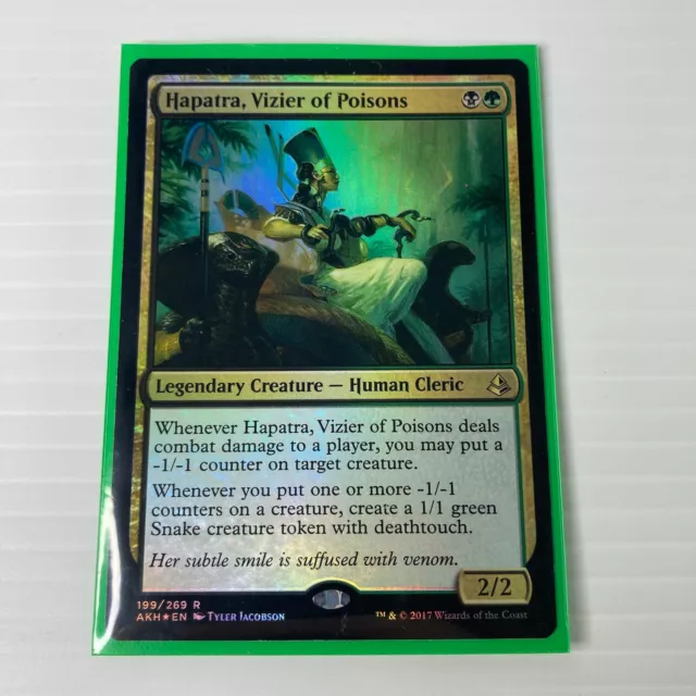 Hapatra, Vizier of Poisons (FOIL) - Amonkhet Rare NMLP 199/269 AKH MTG Card