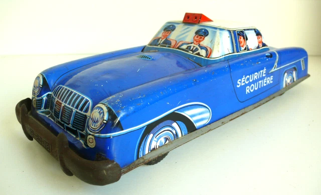 JOUSTRA HÉLICOPTÈRE CÔTE D'AZUR TÔLE Lg 34cm VERSION 1968 ÉTAT DE JEU