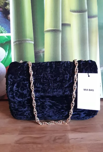 MIA BAG BORSA TRACOLLA MORBIDA VELLUTO Art 22311 Colore Nero Made in Italy EUR 45 00 PicClick IT