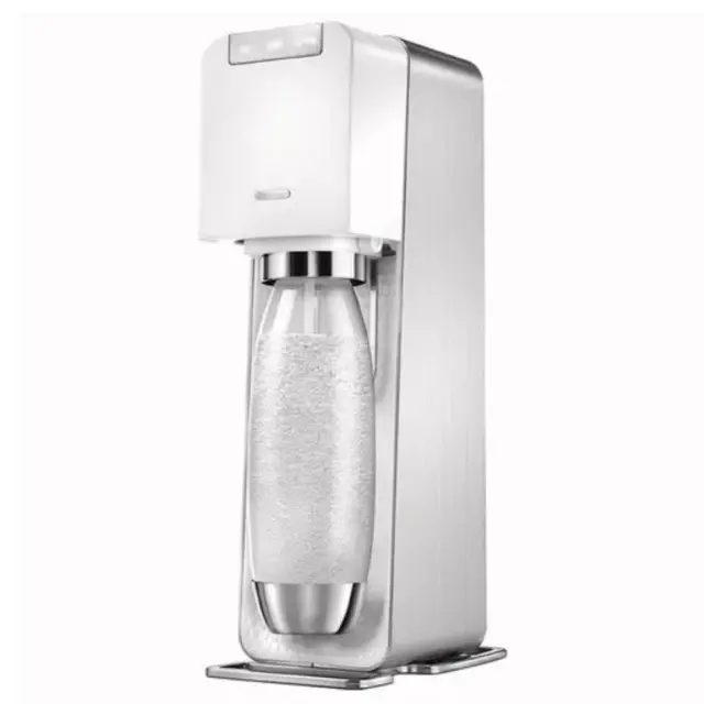 SodaStream Sparkling Water Maker Electric Source Power Fizzy Snap Lock White 2