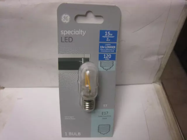 GE Lighting 93128997 LED Light Bulb, T7, Soft White,  Non-Dimmable, 170 E17 base