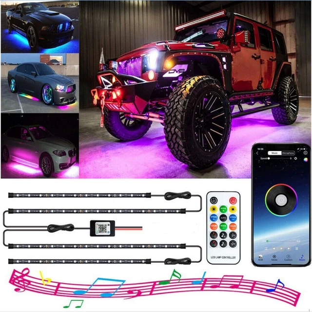 Illuminazione sottoscocca LED RGB auto neon underglow atmosfera barra luminosa APP