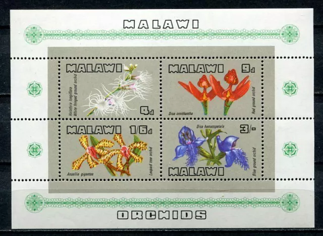 36914) MALAWI 1969 MNH** Orchids, Flowers S/S