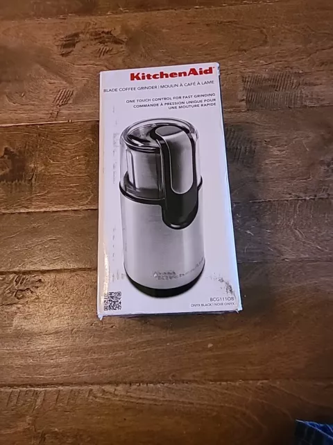 NIB KitchenAid BCG111OB Blade Coffee Grinder - Onyx Black