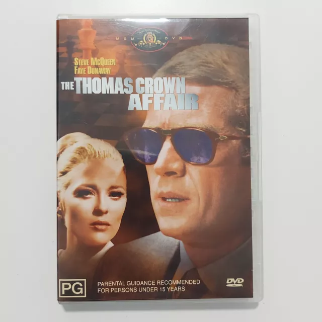 The Thomas Crown Affair DVD Region 4 (1968 Movie) Steve McQueen With Booklet