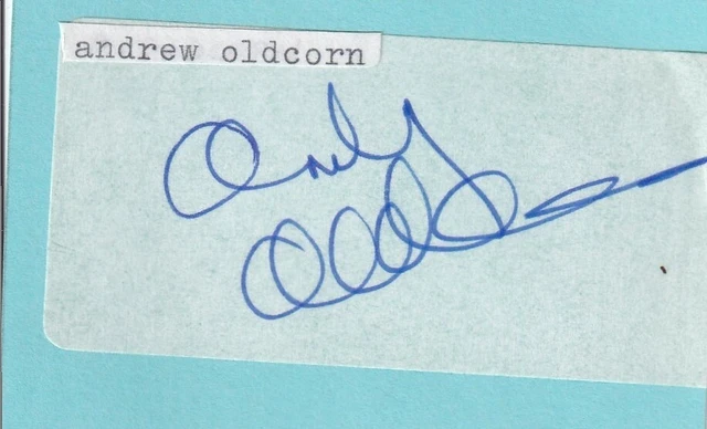 Andrew Oldcorn - European Tour Golfer signed Address Label (Laid onto card)