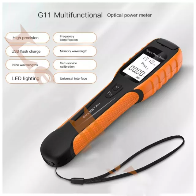 G11 Optical Power Meter FC/SC/ST Universal Port Fiber Optic Power Meter Tool