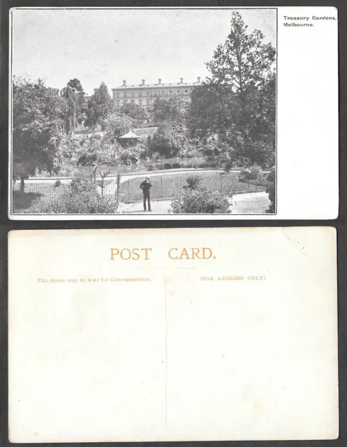 Old Australia Postcard - Melbourne - Treasury Gardens