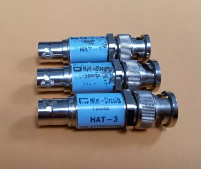 LOT of (3) Mini-Circuits 15542 HAT-3 3dB 50 Ohm
