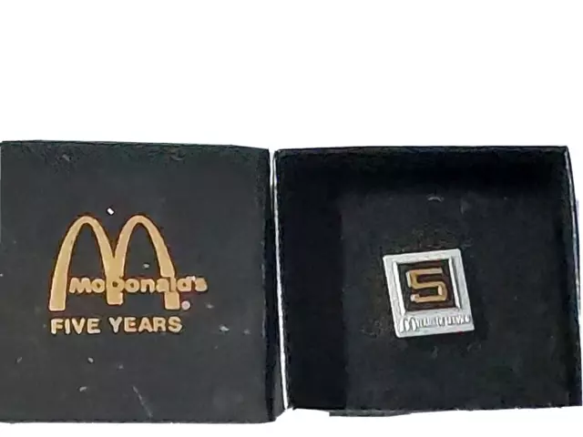 McDonalds Five Year Service Lapel Pin in Box