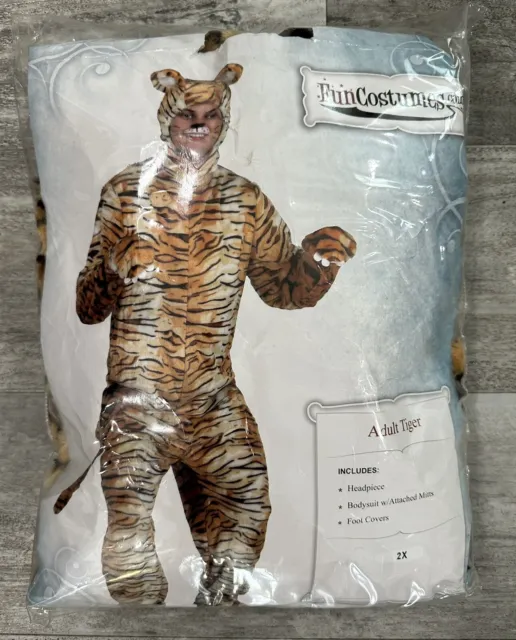 Adult Tiger Costume Mens size 2XL Complete costume Soft