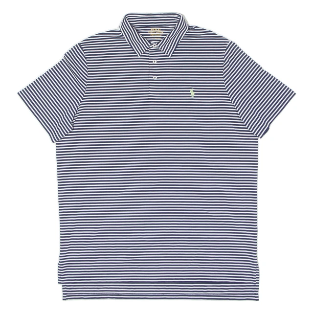 POLO RALPH LAUREN Performance polo nera a righe manica corta uomo L