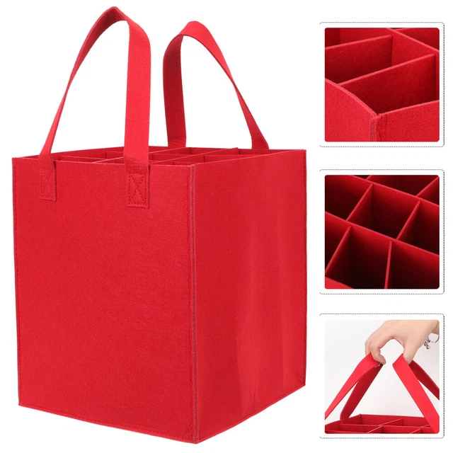 Decorativo Práctico Almacenamiento Subdividido Botella De Vino Regalo