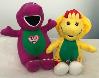 BARNEY AND FRIENDS singing Barney & soft plush BJ Yellow Dinosaur £15.