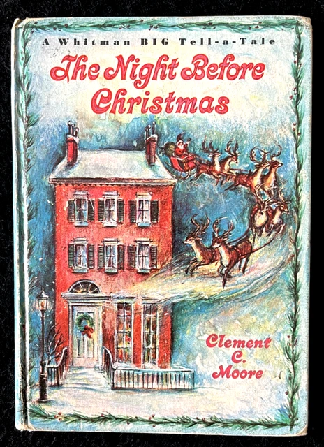 THE NIGHT BEFORE CHRISTMAS ~ childrens Whitman Big Tell-A-Tale Book ...