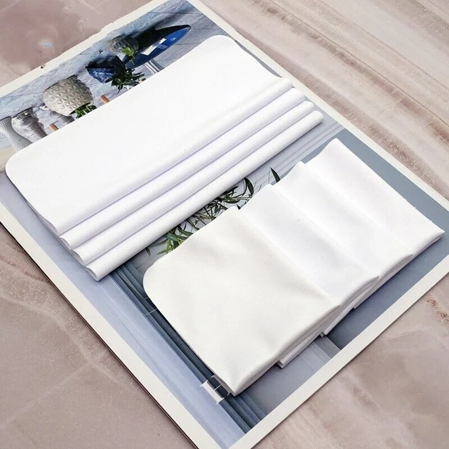 5 Pièces Blanc Daim Lunettes Nettoyant Microfibre Tissu Pour