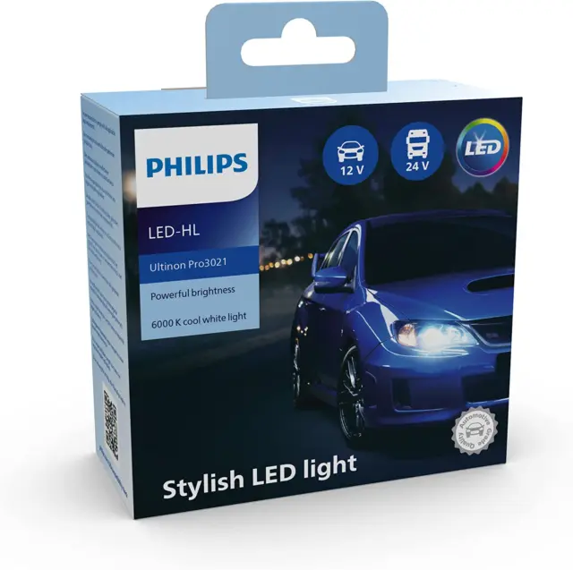 Philips Ultinon Pro3021 LED Lampadina Fari Auto (H8/H11/H16), Luce Bianca Fredda