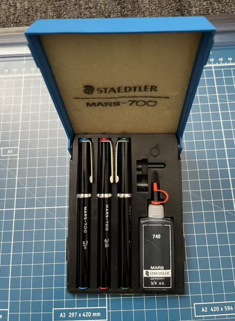 Staedtler Marsmatic 700 Rapidograph set / 7 Technical Pen Set