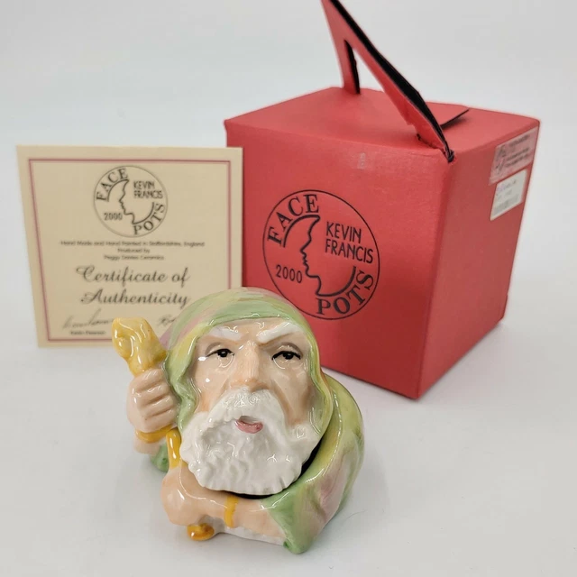 FACE POTS BY KEVIN FRANCIS Fred The Druid  COA GOLD Label 2