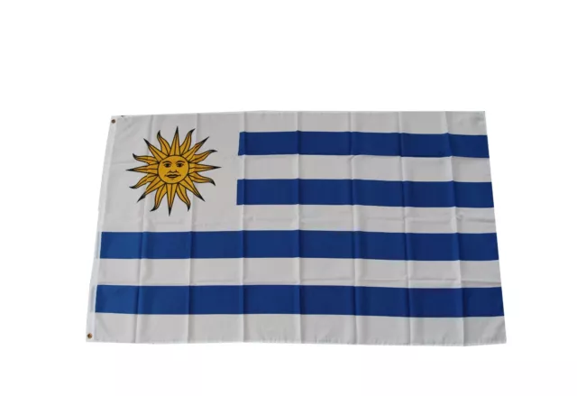 Flagge Uruguay 90x150cm + 2 Ösen Hissfahne Welt Deko Fahne Fußball