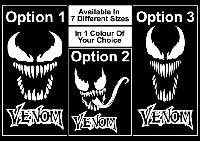 Lot De 2 Décalcos Venom Rouges - 10 Et 5 Cm Pour Voiture, PC, Tablette
