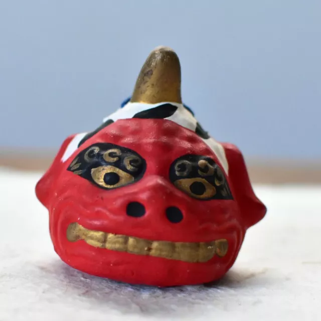 Japanese Clay Bell Dorei Vtg Ceramic Doll Amulet Zodiac 188