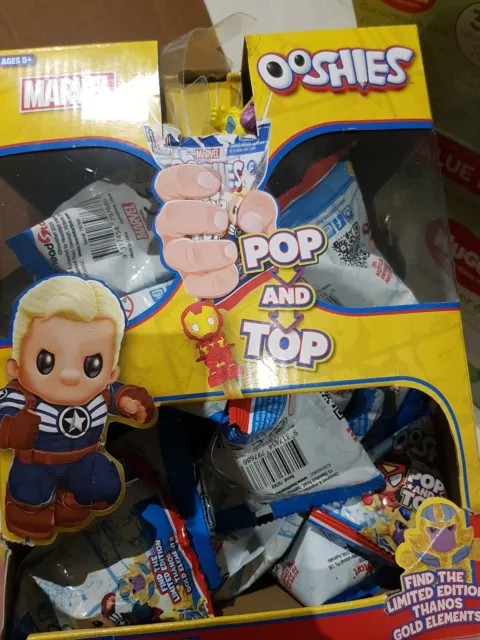 10 x Marvel Ooshies Pop And Top Figurines Blind Bag