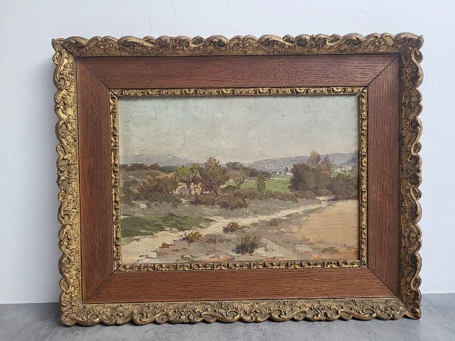 TABLEAU PEINTURE CADRE Paysage Signe J. Ripert EUR 89,00 - PicClick FR