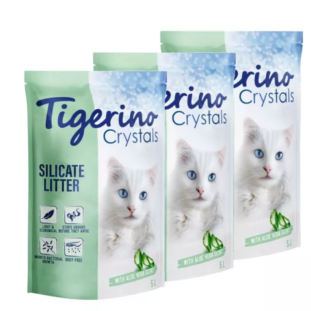 SUPER PACK 3 x 5 Litre Tigerino Crystals Classic Silicate Cat