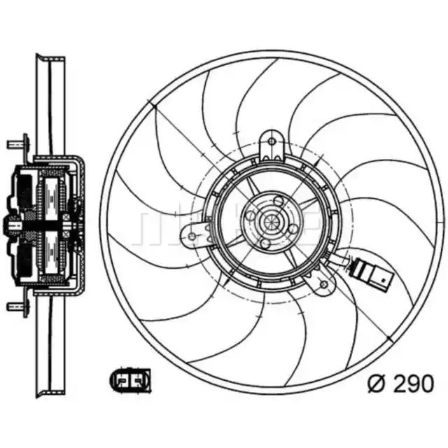 Lüfter Motorkühlung MAHLE CFF 171 000S für VW Audi Seat Skoda Passat B6 Variant