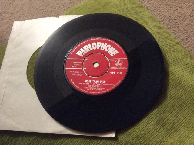 7” Vinyl Single Record Eve Boswell / More Than Ever - Parlophone