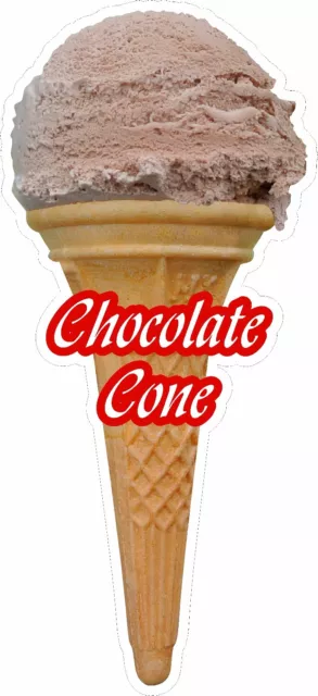 Soft Scoop Chocolate Ice Cream Cone Sticker Large