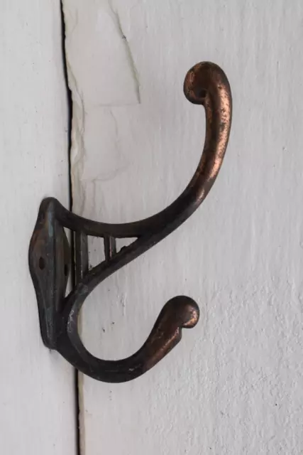 Reclaimed Art Nouveau Cast Iron Coat Hook peg rack stand old vintage antique peg