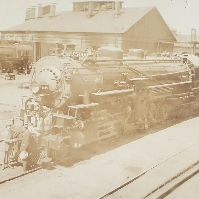 American Locomotive Train Yard Photo 1930s Railroad Union Pacific Railway B201