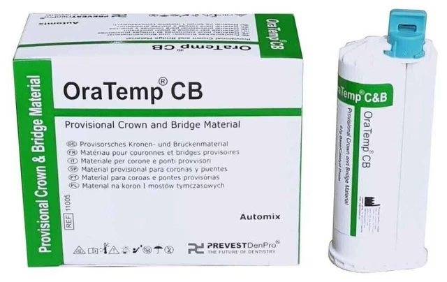 Matériel dentaire provisoire pour couronne et pont Oratemp C&B, cartouche...