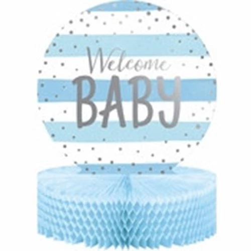 Blue/Silver Celebration Baby Shower Centerpiece