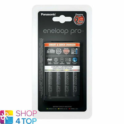 Eneloop Pro Chargeur Smart Quick Panasonic BQ-CC55 + 4 Aa Batteries 2500mAh Neuf